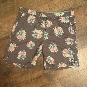 Imperial Motion Swim Trunks Floral Print